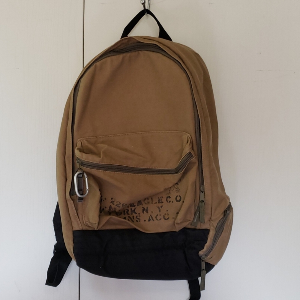 American eagle canvas backpack with beer opener